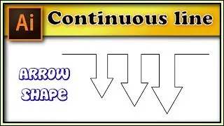 Continuous Line arrow shape - Illustrator tutorial.