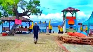 View Pantai Tiska Bandar Lampung, Aman Untuk Sibocah!