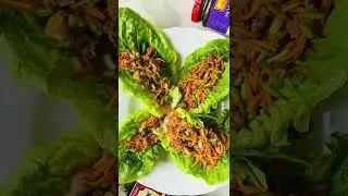 Cooking ASMR: Healthy Asian Lettuce Beef Wrap, the healthy "taco" #Shorts