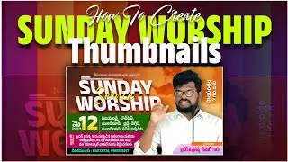 How To Create Telugu Sunday Worship Thumbnail In Mobile II Telugu Pamphlet Design II