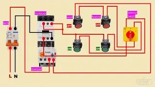DOL Starter Local & Remote Start using Selector Switch