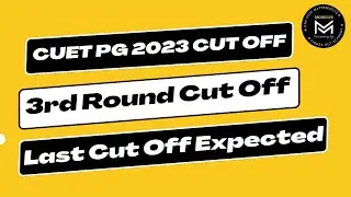 CUET PG 2023 Admission | 3rd Round Cut Off | Last Cut Off Expected | #cuetcutoff #cuetexam