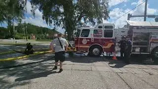 Firefighters Practicing