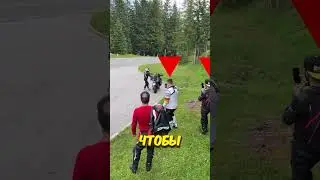 They just wanted to film the biker babe! 🏍️😂