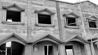 Building out side plastering design || Low cost house building