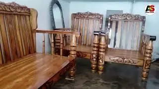 Latest 5-Seater Wooden Sofa Design | Budget-Friendly & Stylish Sofa Ideas for Home