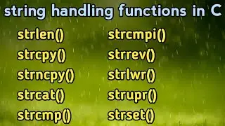# 23 String Handling Functions in C Programming - Tamil | Part-3 | Live examples