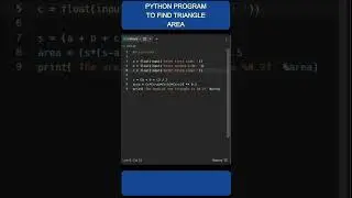 Python program to find triangle area 
