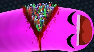 Slither.io 1 Hacker Snake vs 71417 Tiny Snakes Epic Slitherio Gameplay