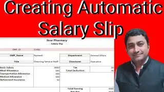excel me pharmacy agency employees ka automatic salary slip kaise banaye |full automatic salary slip