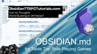 Obsidian - World Building Notes vs DM Notes