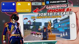 ✅FPS ‼️ iPhone 8plus in 2024😱Pubg new update how to lag fix iPhone 8+ 1v4 ?