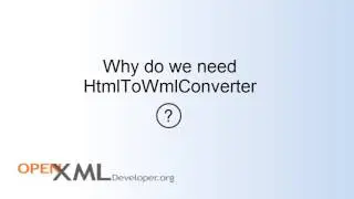 HtmlToWmlConverter Intro