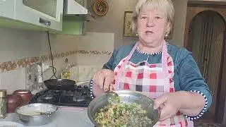 Заливной пирог с капустой и грибами.