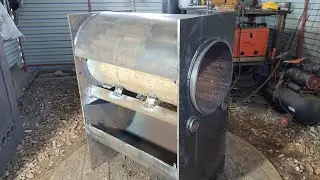 We're making a timeless sauna stove with two gas afterburners.