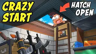 CRAZY START Because They Left their LADDER HATCH Open In Rust!!