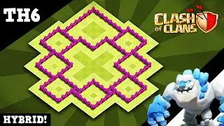 Th6 Trophy/Farming base with link 2020! | Town Hall 6 (Th6) Hybrid base with link 2020!