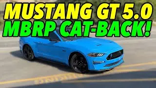 2022 Ford Mustang GT 5.0L V8 Exhaust Sound w/ MBRP Cat-Back System!