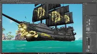 Sea of Thieves - Ferryman ship set concept design (Photoshop speed edit)