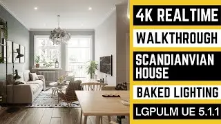 4K Realtime Archviz in Unreal Engine 5. SCANDINAVIAN HOUSE.