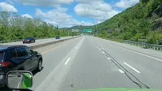 Driving a semi through Charleston, West Virginia on I-77 (West Virginia Turnpike).