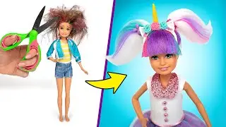 Incredible Doll Makeover! How To Make Unicorn Outfit And Hair