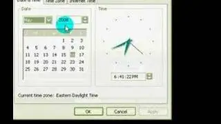 How to change date or time on windows xp