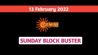 Gemini Sunday Block Buster Movie || 13 February 2022