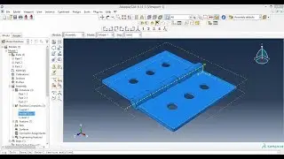 Abaqus Tutorials - How To Model and Assemble Hinge Plate in Abaqus 6.14  Part 2