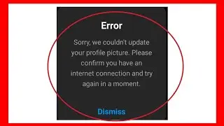 Instagram| Fix Sorry we Couldn't update Your Profile Picture | Please solve the Problem