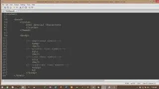 html tutorial 6 some special characters