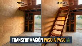 COMO CONSTRUIR UNA ESCALERA DE MADERA🪵 PARA ESPACIOS PEQUEÑOS‼️ CABAÑAS🌲 TINYHOUSE 🏕️ ALPINA