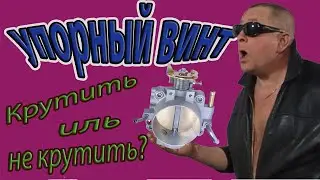 Дроссельная эаслонка  Упорный винт  Крутим вертим.