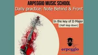 Daily violin practice | Play along with the video | D Major scale  | Note behind note |