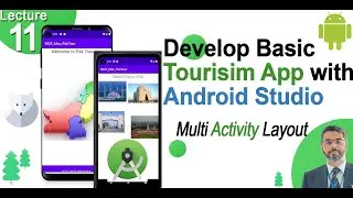 How to Create a Tourist App in Android Studio | Android Activity | OnClick Listener in Java | 11