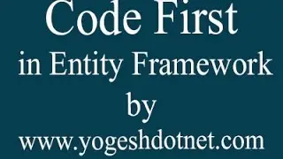 entity framework code first in mvc
