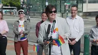 2024 Sound Transit Progress Pride flag raising