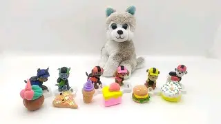 Making PAW Patrol Treats out of Air Dry Clay with Mitya the Puppy