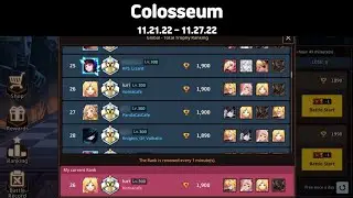 (Guardian Tales) Colosseum Week of 11.21.22 - 11.27.22