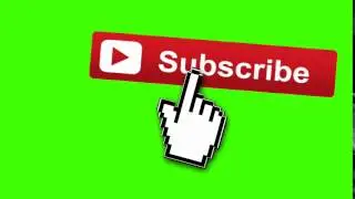 Футаж подписка на канал  Animated Subscribe Button Green Screen Footage
