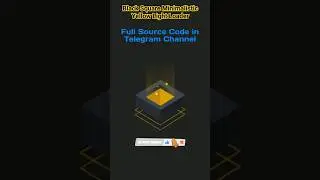 Black Square Minimalistic Yellow Light Loader using HTML and CSS 