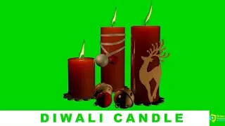 Diwali Red Candle | Diwali Lal Mombati | Green Screen | Green BackGround Screen (No Copyright)