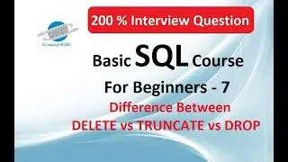 SQL delete vs truncate - delete and truncate difference - SQL delete vs truncate vs drop