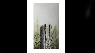 HOW TO DRAW AND PAINT Stake Fence in Watercolor  By Nil Rocha Art