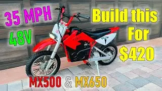 35 MPH Razor Dirt Bike for $420 - Full DIY Build - MX500 or MX650