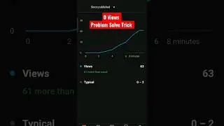 YouTube Shorts 0 Views Problem, Shorts 0 Views Problem, Shorts Views Freeze Problem Solution 