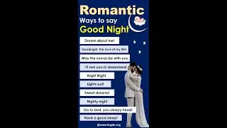 Romantic Ways to Say Good Night | Learn Daily use English Vocabulary Words