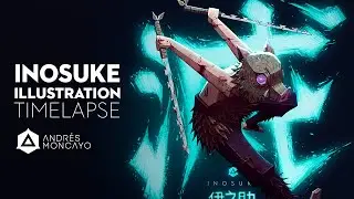 Inosuke (Demon Slayer) - Time lapse Illustration