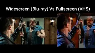 Terminator 2 Judgement day widescreen vs fullscreen aspect ratio comparison Blu-ray vs VHS 1