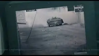 Ukraine Combat footage of a Ukrainian tank in use against Russian armor, Combat Footage